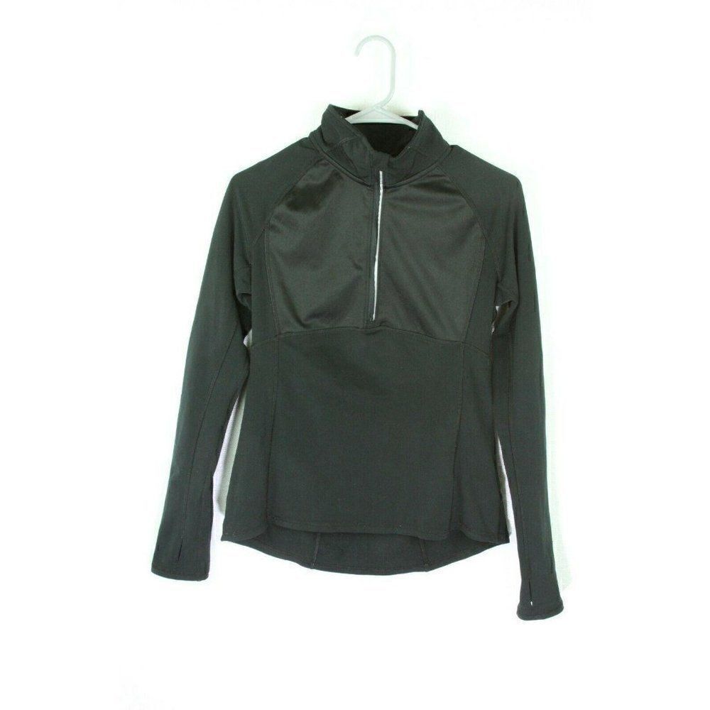 Champion Quarter-Zip Black Small Womens FLAW